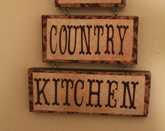 Country Kitchen Sign .My Country Kitchen Sign..Kitchen Decor.Cottage Chic. Home Decor.Country Decor..Ready to Ship. Handmade Sign.