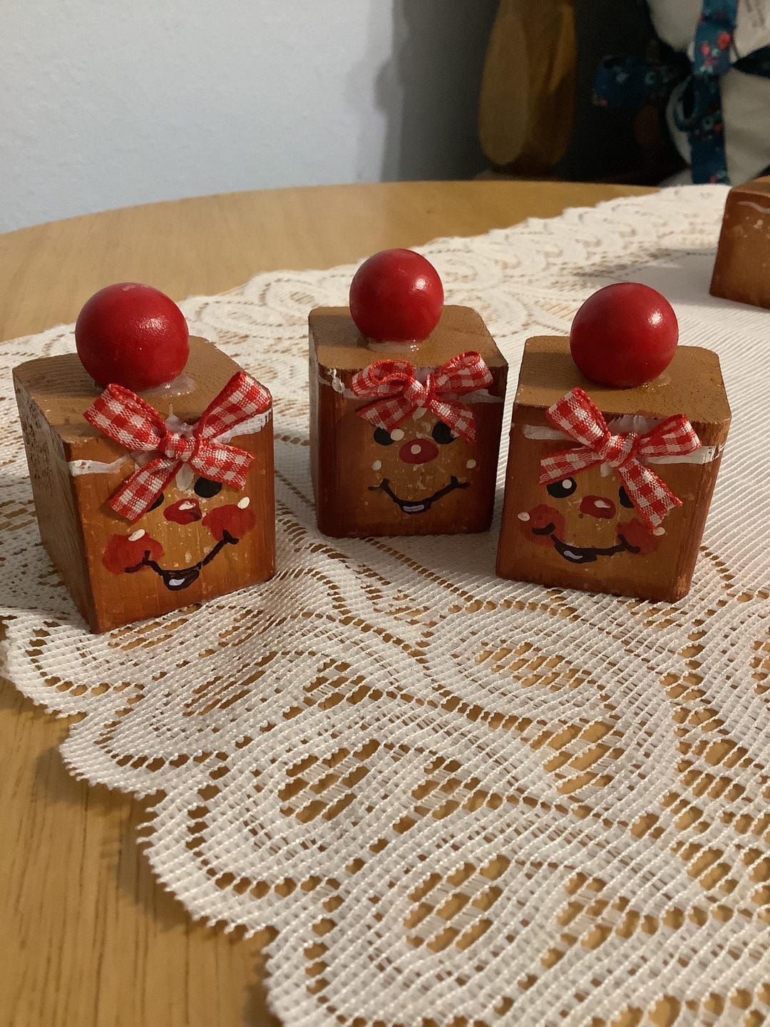 Gingerbread Wooden Block. 1 1/2 in Block. Tier Tray Sitters - Etsy