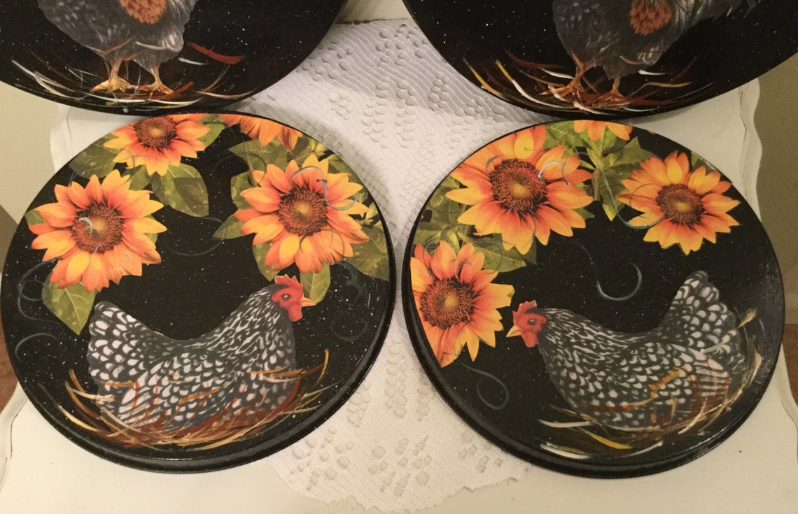 Rooster Hen Stove Burner Covers Housewarming Farm Kitchen Farm Etsy