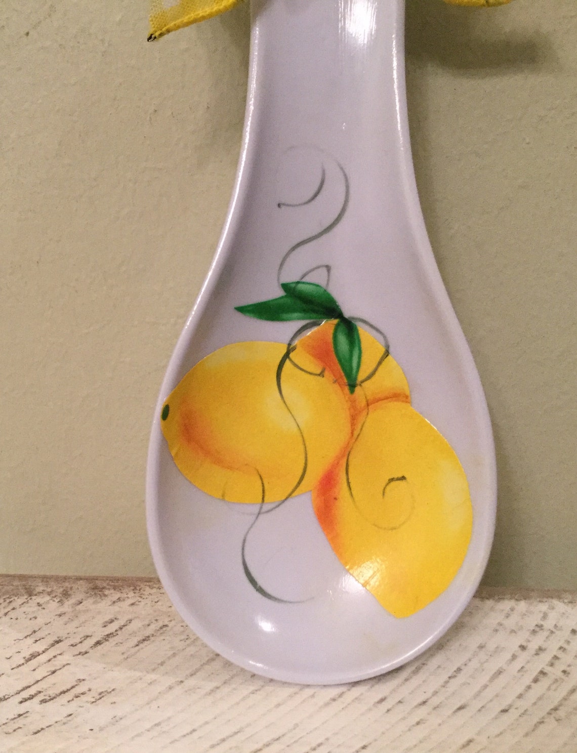 Limón temática hecha a mano acrílico cuchara resto | Etsy