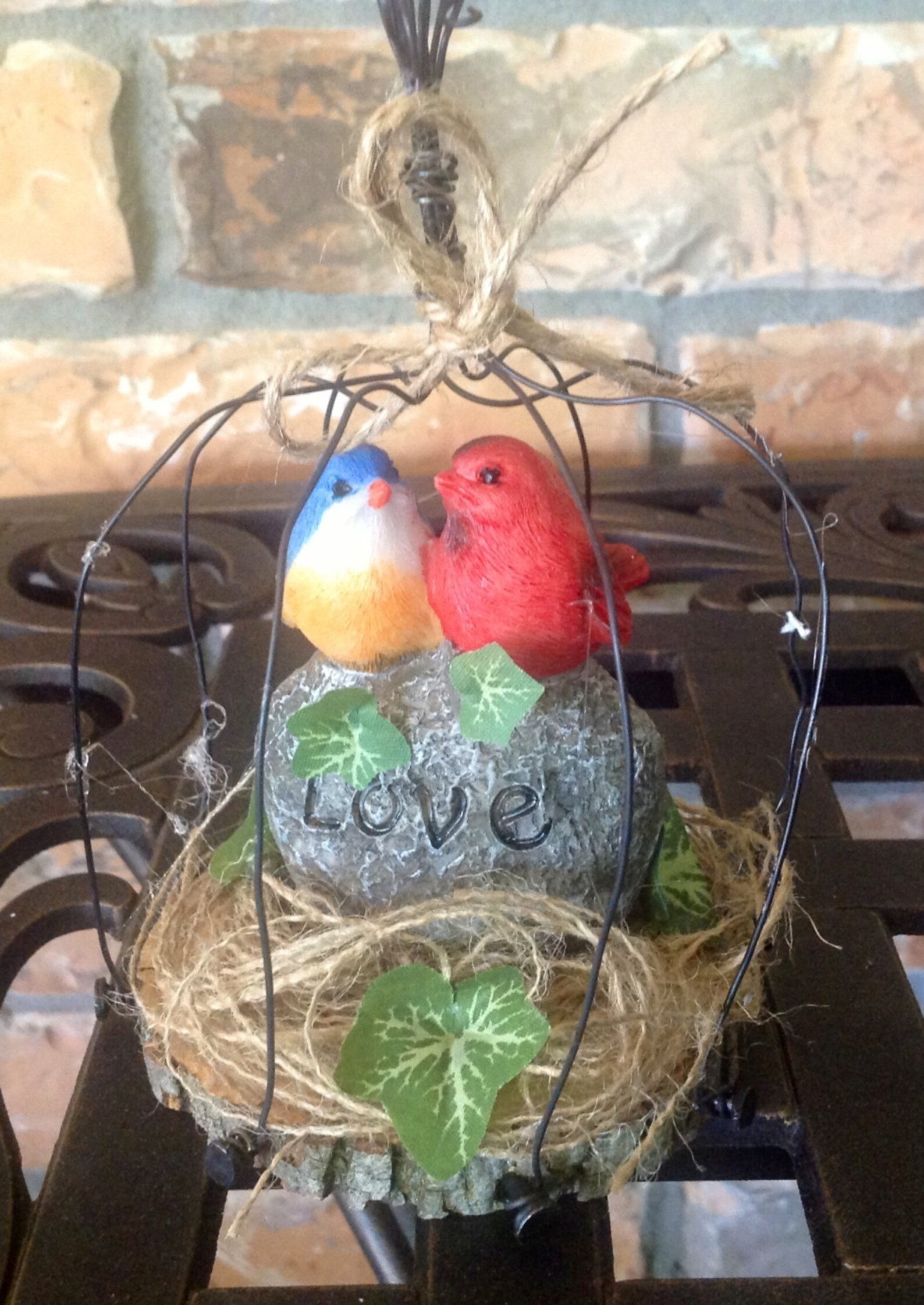 Rustic Wire Bird Cage. Home Decor. Rustic Decor. Prim Decor. Etsy