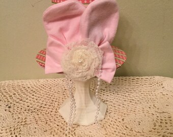 Bunny Faux Top Hat Easter Housewarming Bunny Lover Handmade Ready  to Ship Easter Decor Easter Centerpiece Bunny Ear Hat Decor