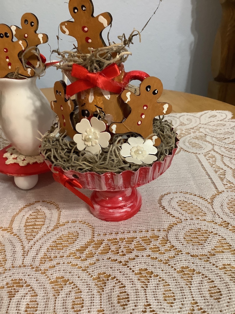 Gingerbread Face Pitcher on Riser One Only Housewarming Ginger Lover ...