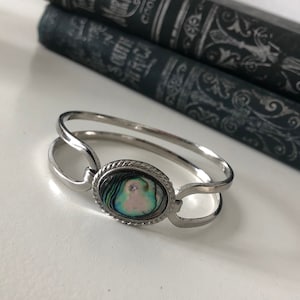 Vintage Park Lane Bangel Bracelet, Iridescent Abolone Shell