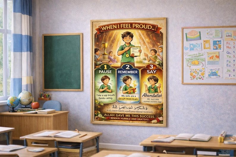 Humility Class Poster Islamic Kids Poster – Teaching Humility Gratitude (digital Print) - Etsy