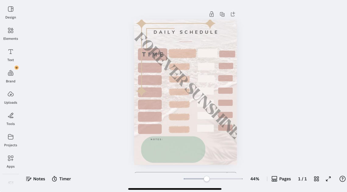 Editable Daily Schedule Canva Template | Neutral Aesthetic Planner ...
