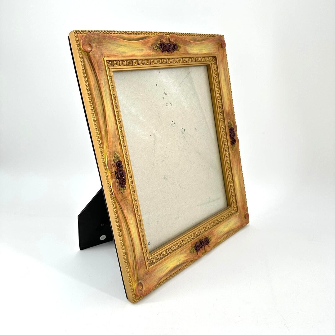 Vintage Style Ornate Gold Rose Picture Frame 8x10 Tabletop Wall Mount ...