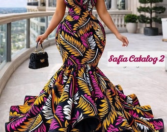 Elegant  corset ankara africa mermaid dress,African Print DressAfrican special occasion dress African clothing for women