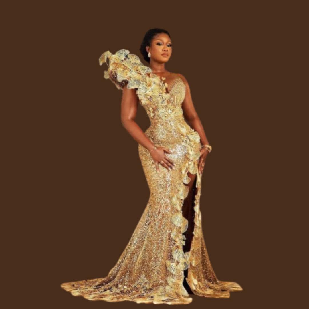 Gold Prom Luxury Beaded Bridal Lace Dress, Beaded Corset Wedding Dress ...