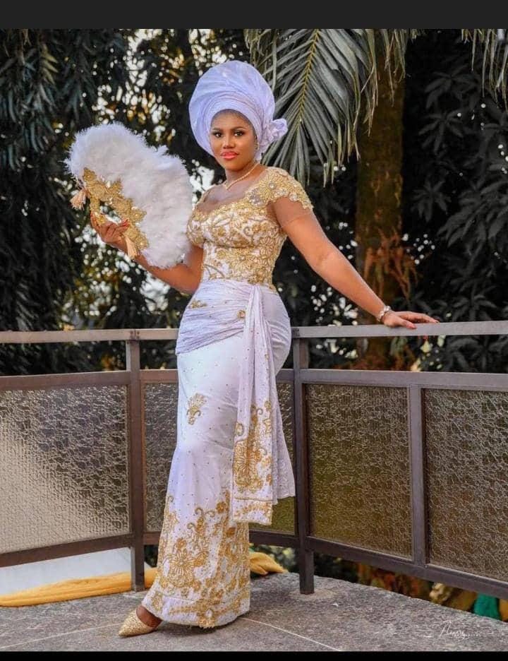 white and gold african dress White and Gold African Dress
