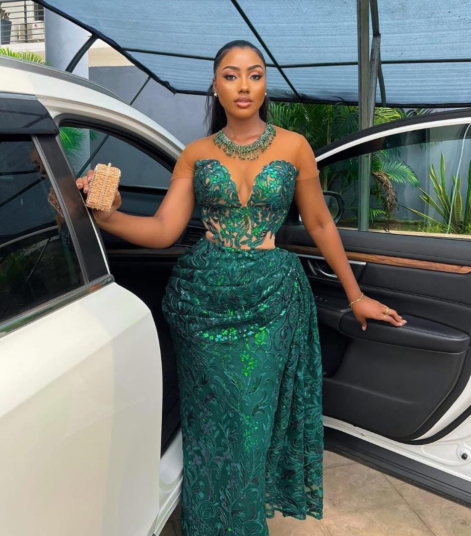 Nigerian Wedding Lace Guest Dress - Etsy