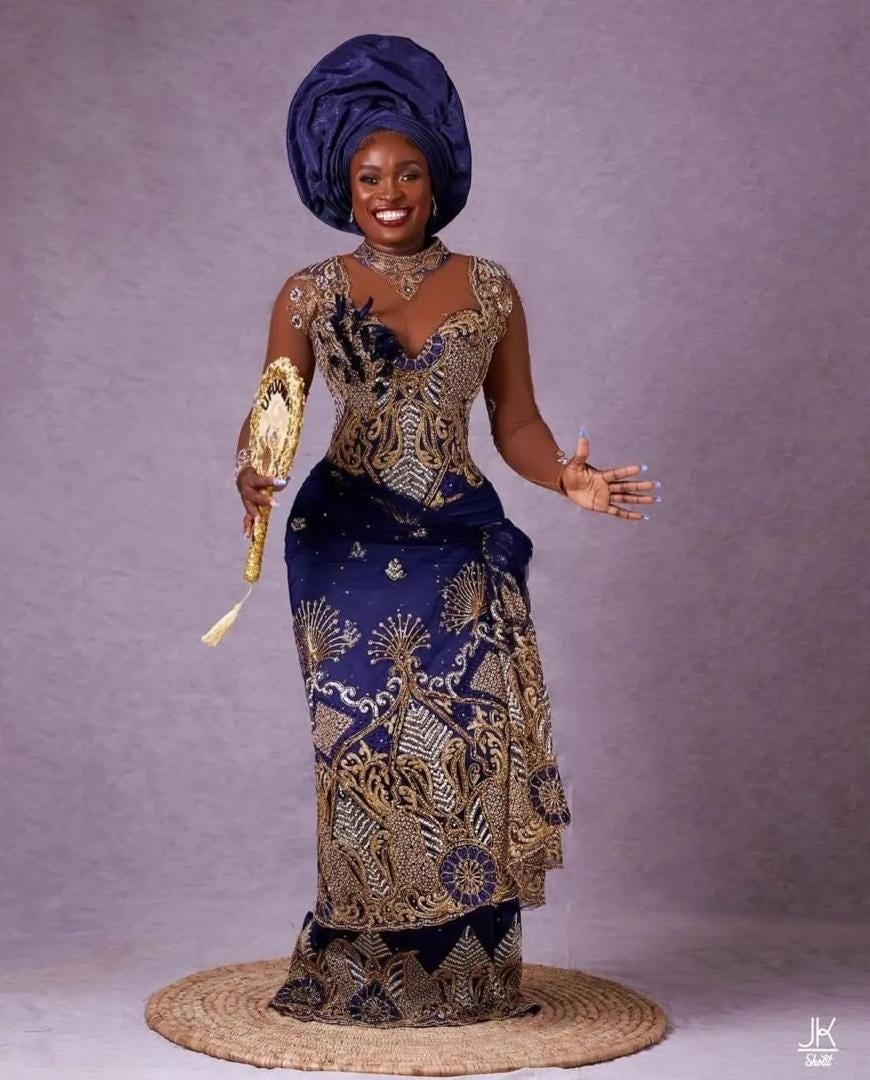 Purple and Gold African Dress Lace - Etsy