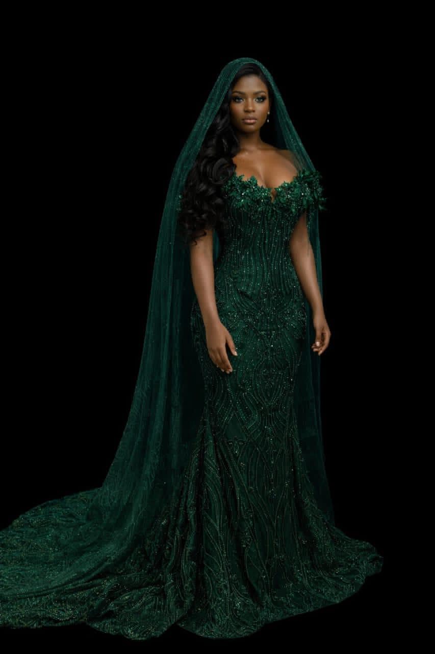 Formal African Dress Emerald Green - Etsy