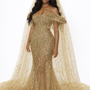 gold prom dress black girl Girls In Velvet Yellow Velvet Mermaid African American Prom Dress Promfy Custom make dress can not be returned without problem Mermaid Gold Sequin Long Black