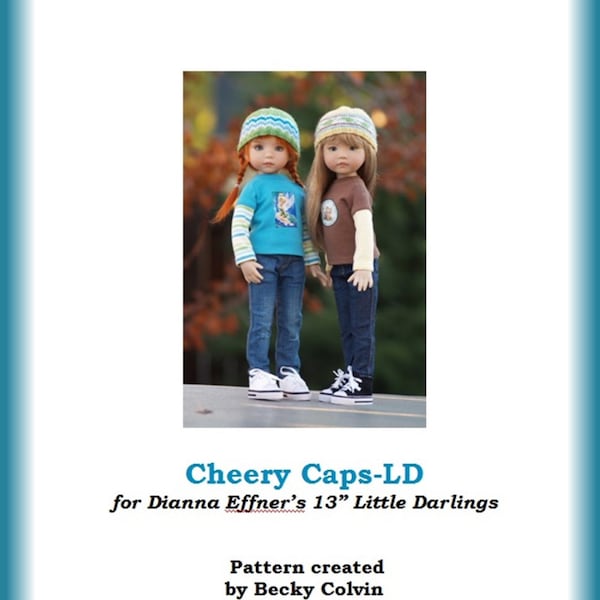 Cheery Caps-LD--PDF knitting pattern for Dianna Effner's 13" Little Darling Studio Dolls