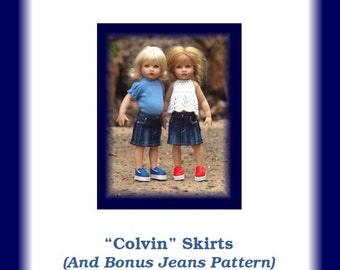 Colvin Jeans & Skirts-R--PDF Pattern for Helen Kish's 7 1/2" Riley