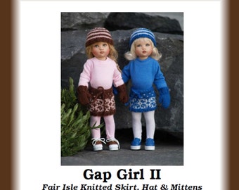 Gap Girl-RB--PDF Knitting Pattern for Helen Kish's 7 1/2" Riley AND 11" Bitty Bethany