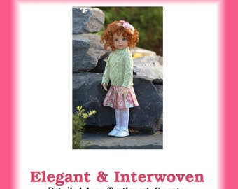 Elegant & Interwoven-LD--Knitting Pattern for Dianna Effner's 13" Little Darling Studio Dolls