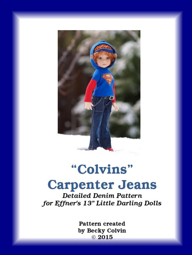 Colvins Carpenter Jeans PDF Sewing Pattern for 13 Effner Etsy