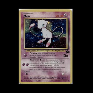 mew pokemon card 1995 promo A cool and RARE (not fake) or anything else that might be the result of an attack (just as if you had evolved it). 7 Years ago this pokemon