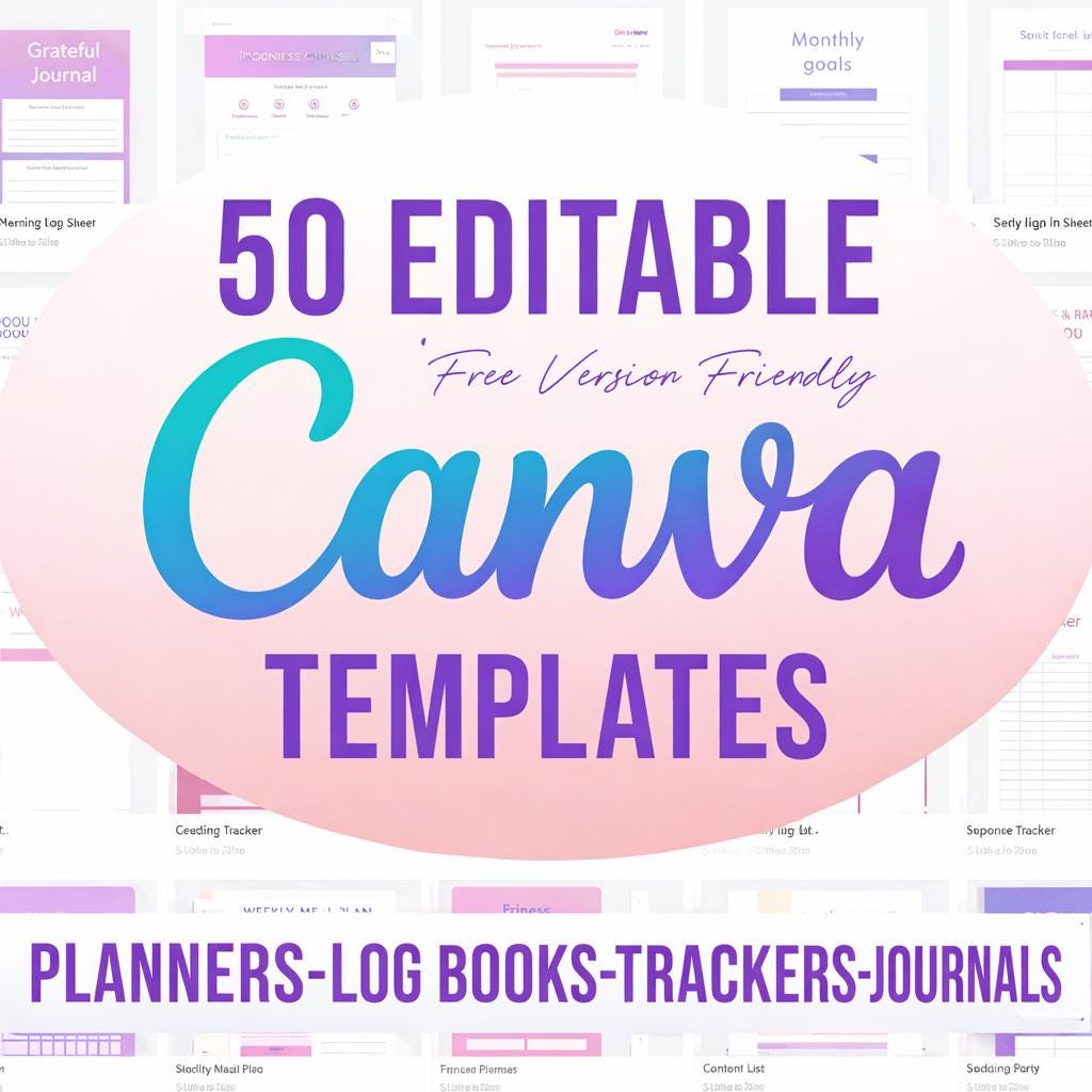 50 Editable Canva Templates 6x9 for KDP - Etsy