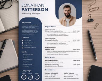 110 moderna CV-mallar med foto, professionellt CV (redigerbart i Canva)