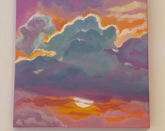 Cotton Candy Sunset Clouds