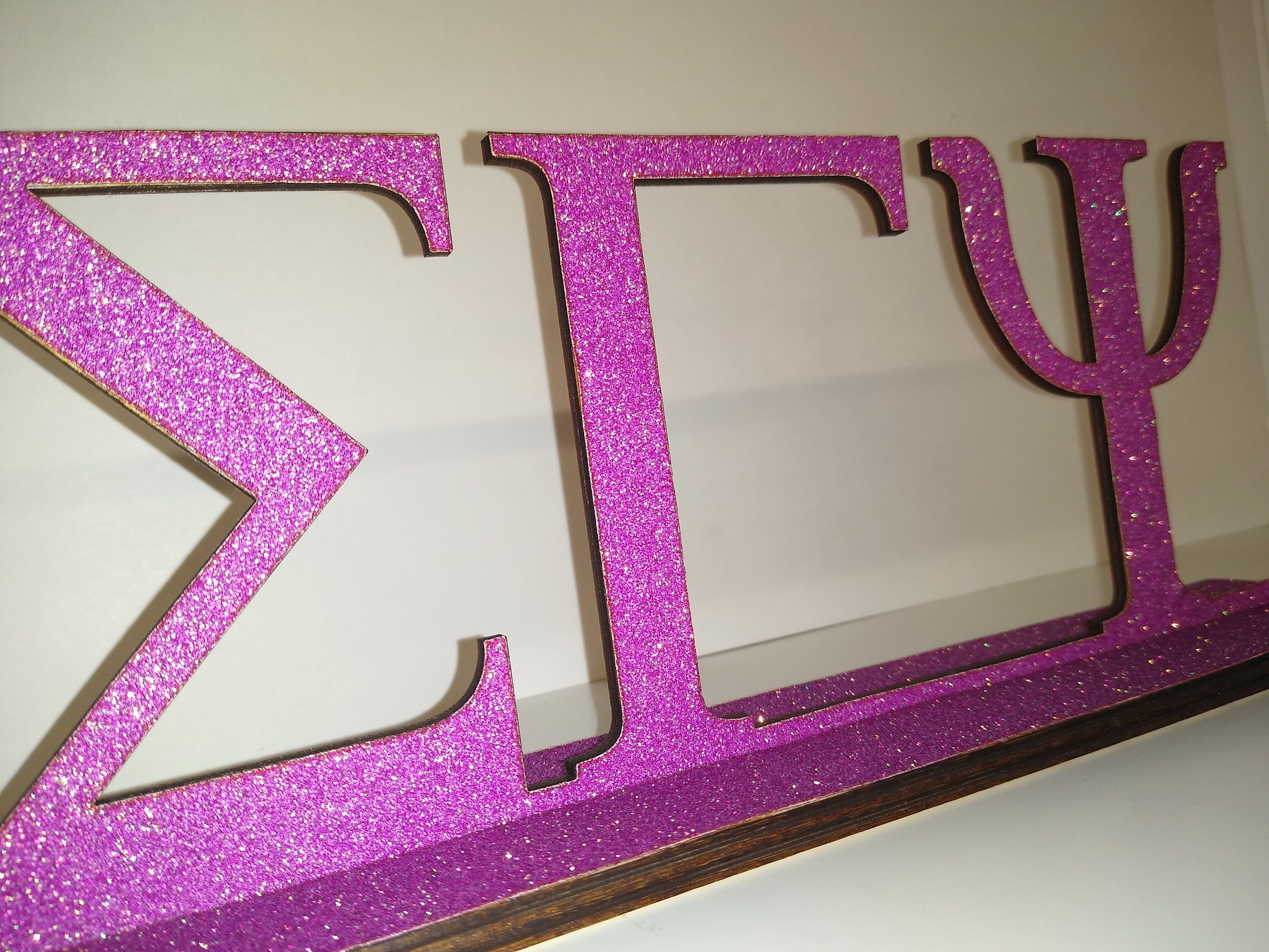 Greek Alphabet Stand Greek Alphabet _ Greek Glitter Letters Etsy