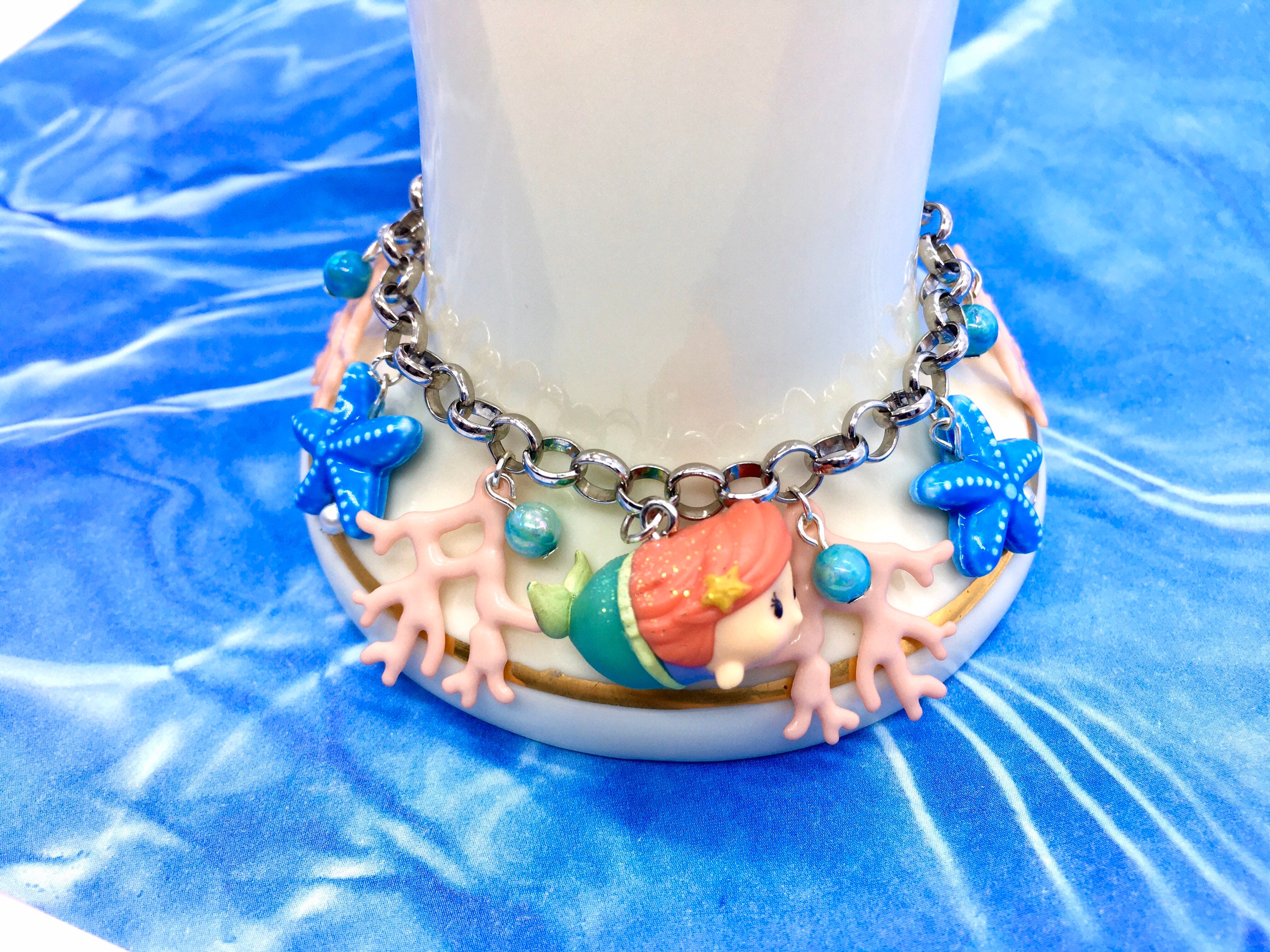 The Little Mermaid Charm Bracelet Ariel Jewelry Disney Etsy