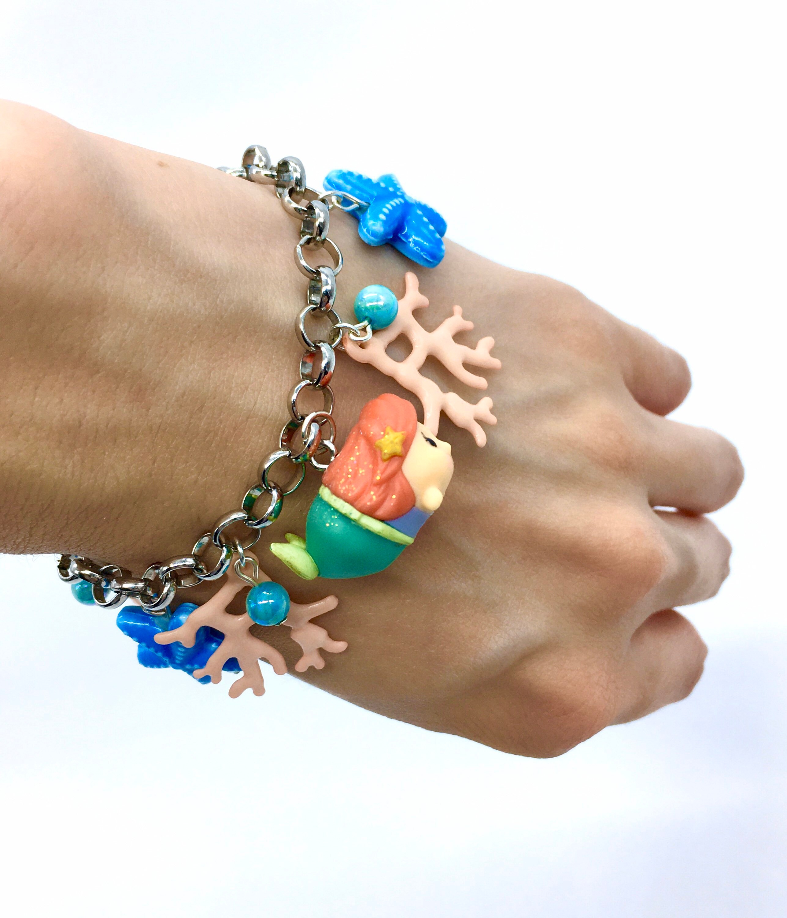 The Little Mermaid Charm Bracelet Ariel Jewelry Disney Etsy