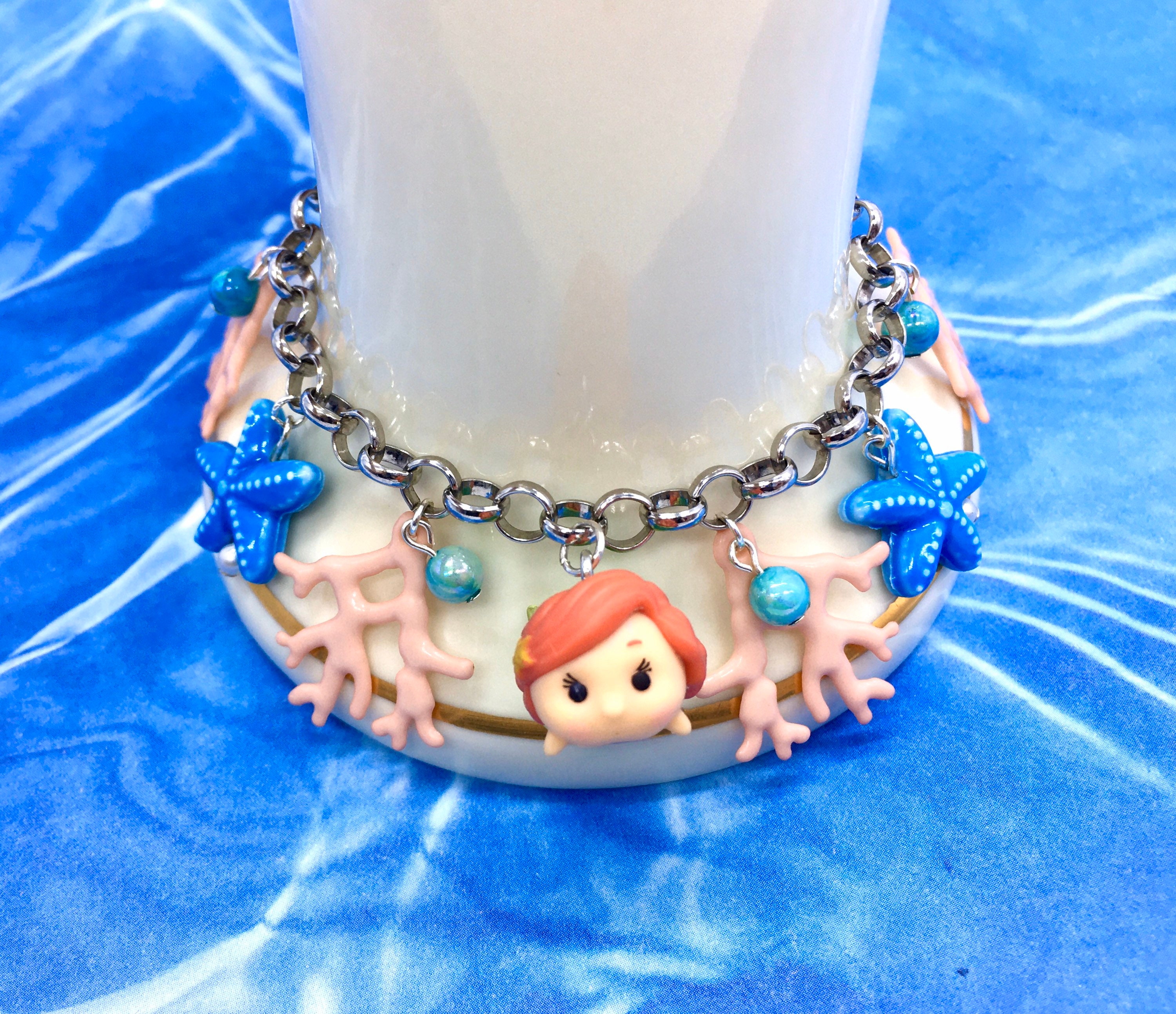 The Little Mermaid Charm Bracelet Ariel Jewelry Disney Etsy
