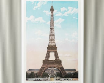 Vintage Parijs Eiffeltoren mat verticale poster, kunst aan de muur, woondecoratie, cadeau reisliefhebber, slaapkamer muurdecoratie, Franse cultuur