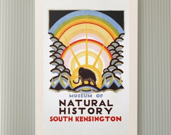 Vintage muurkunst | Londen poster | Reisposter | Britse prenten | Museumadvertentieposter | Gedrukte muurkunst | Cadeau voor kunstliefhebber | Reizen