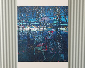 Berijdend stel (1906) van Wassily Kandinsky Exhibition Poster Art Print