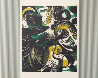Franz Marc-kunstdruk: Genesis II abstract expressionisme