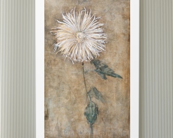 Mondriaanchrysant Art Print, postermuurdecoratie
