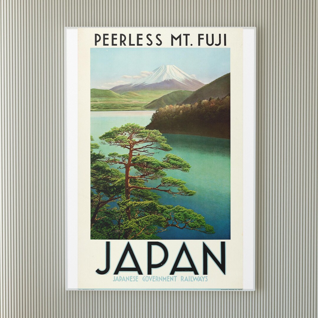 Vintage Mount Fuji Travel Poster: Japanese Wall Art Print - Etsy