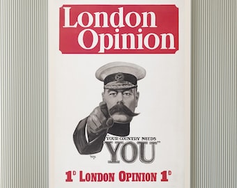 Vintage WW1 Lord Kitchener Britten Your Country Needs You Poster A3/A2/A1 Print-poster voor slaapkamer/keuken/kantoor/woonkamer/Man Cave
