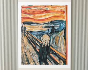 Edvard Munch The Scream-poster | Muurkunst | Woondecoraties | A0 A1 A2 A3 A4 A5