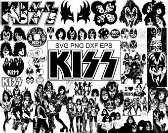 40 SVG KISS Mega Bundle | Rock Band Icon, Face Paint Styles, Classic Logos, Stage Poses & Legendary Rock Designs | Svg Dxf Eps Png Files