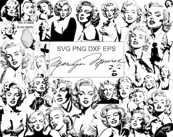 47 SVG Marilyn Monroe Mega Bundle | Hollywood Icon, Vintage Glamour, Classic Poses & Timeless Quotes Pack | Svg Dxf Eps Png Files | Cricut