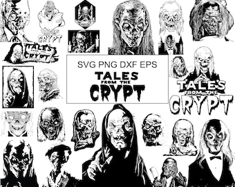 24 SVG Tales from the Crypt Horror Bundle | Crypt Keeper Classic 90s TV Series Mega Pack | Svg Dxf Eps PNG Files | Instant Download | Cricut