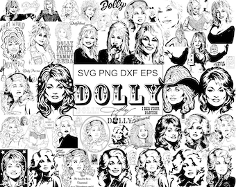 67 SVG Dolly Parton Mega Bundle | Country Music Icon, Western Style & Classic Quotes Pack | SVG DXF Eps Png Files | Vector