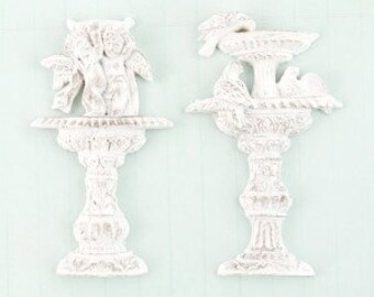 Prima Shabby Chic Treasures Collection Ingvild Bolme Resin Garden Fountain Embellishments