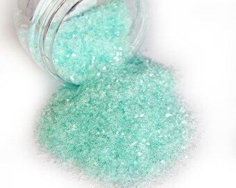 Reneabouquets Gawdie Girl Chunky Glitter Glass ~ Hand Tinted Ocean Choose Your Size .5 oz Jar,  2 oz Jar or 1 Pound Bag