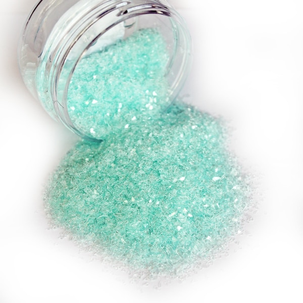 Reneabouquets Gawdie Girl Chunky Glitter Glass ~ Hand Tinted Ocean Choose Your Size .5 oz Jar,  2 oz Jar or 1 Pound Bag