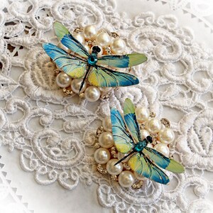 Reneabouquets Originals Dragonfly Set  ~ Mystic Topaz Premium Paper Dragonflies