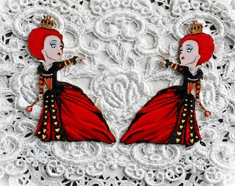 Reneabouquets Printed Beautiful Board Laser Cut Chipboard Red Queen Die Cut Set Choose Your Size Tiny, Small or Large