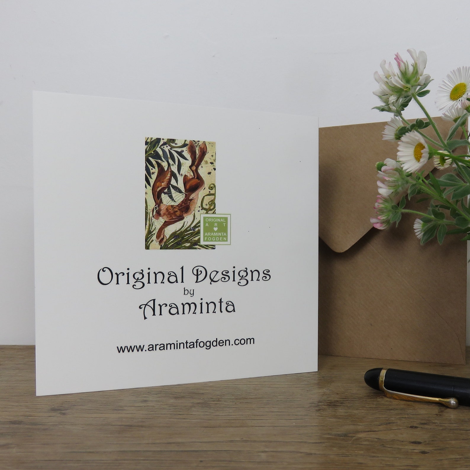 blank card king of the hares hare hares wildlife