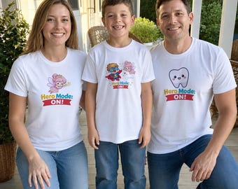 Lost Tooth Family Matching Shirts, Superhero Tooth Fairy Set, Kids Milestone Tee